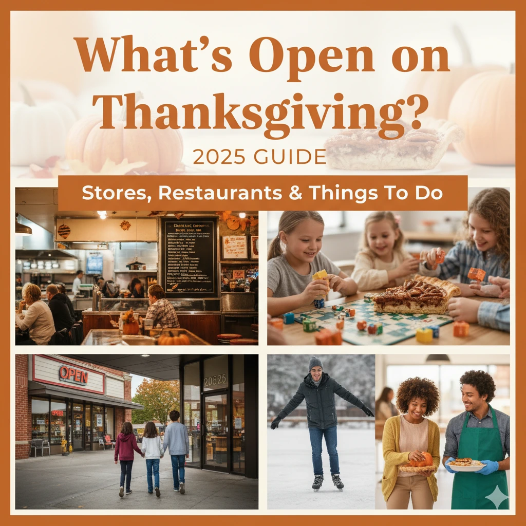 What’s Open on Thanksgiving 2026 Guide to Stores, Restaurants & Things To Do