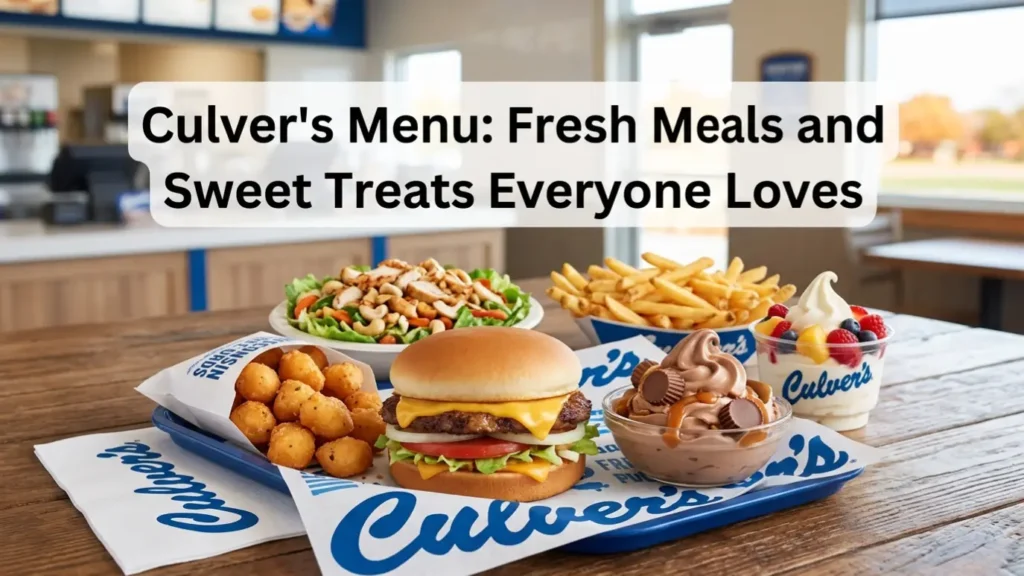 Culver’s Menu Fresh Meals and Sweet Treats Everyone Loves